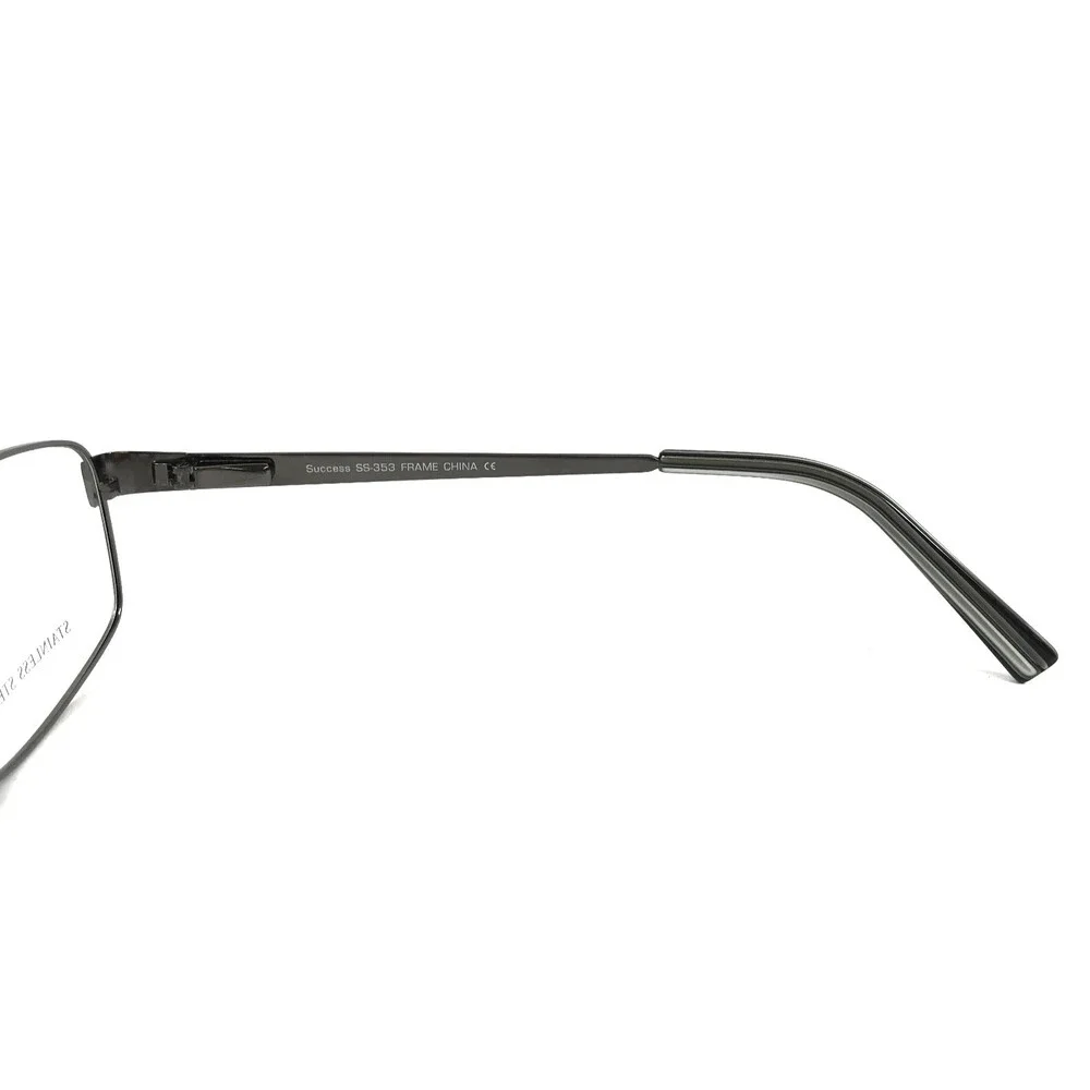 Success Eyeglasses Frames SS-353 Gunmetal Gray Rectangle Wire Rim 56-16-145